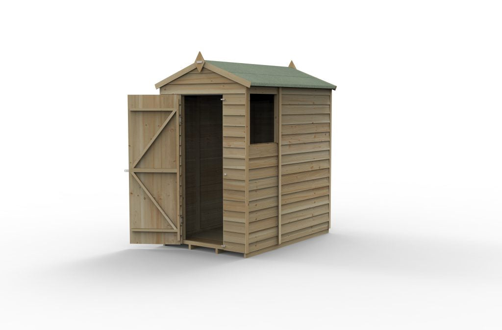 Forest Garden 4life Apex Shed 4x6 with Door and Window