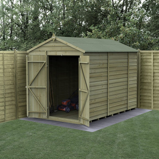 Forest Garden 4life Apex Shed 6x10 with Double Door and No Windows