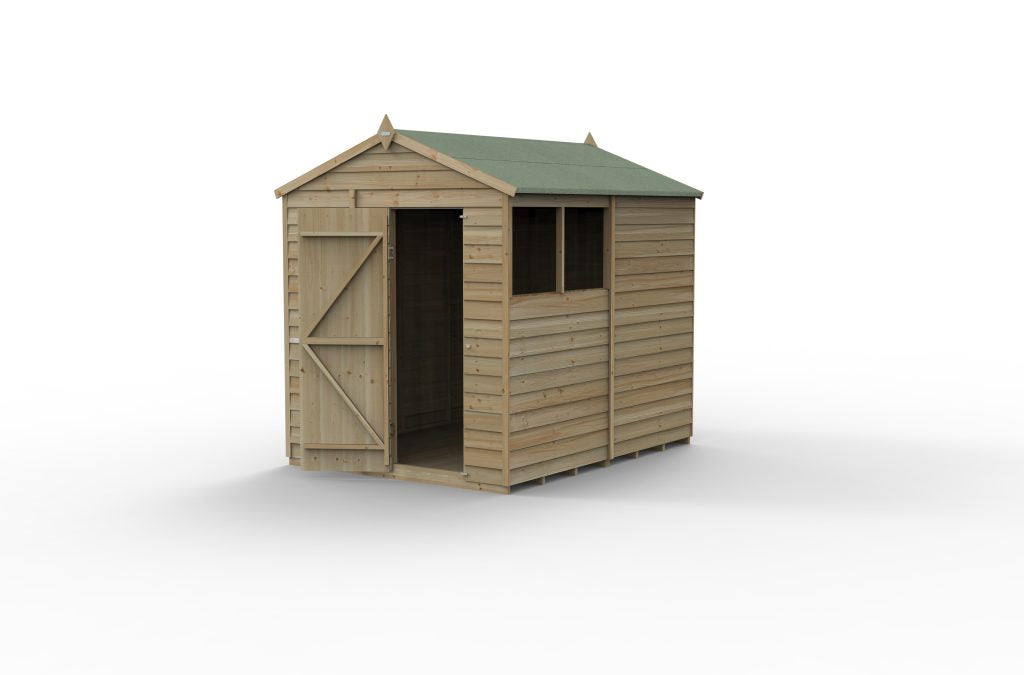 Forest Garden 4life Apex Shed 6x8 - Single Door - 2 Windows