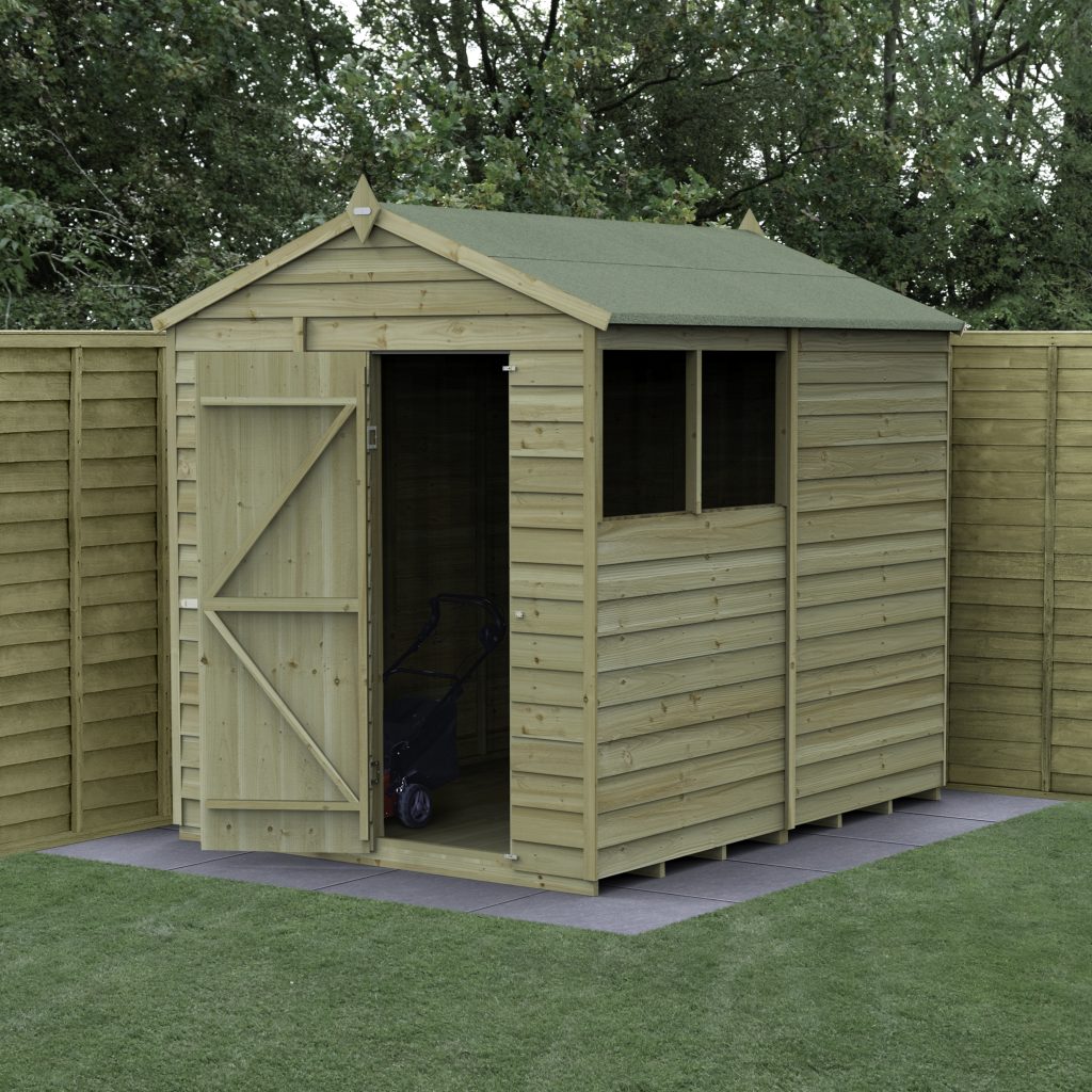 Forest Garden 4life Apex Shed 6x8 - Single Door - 2 Windows