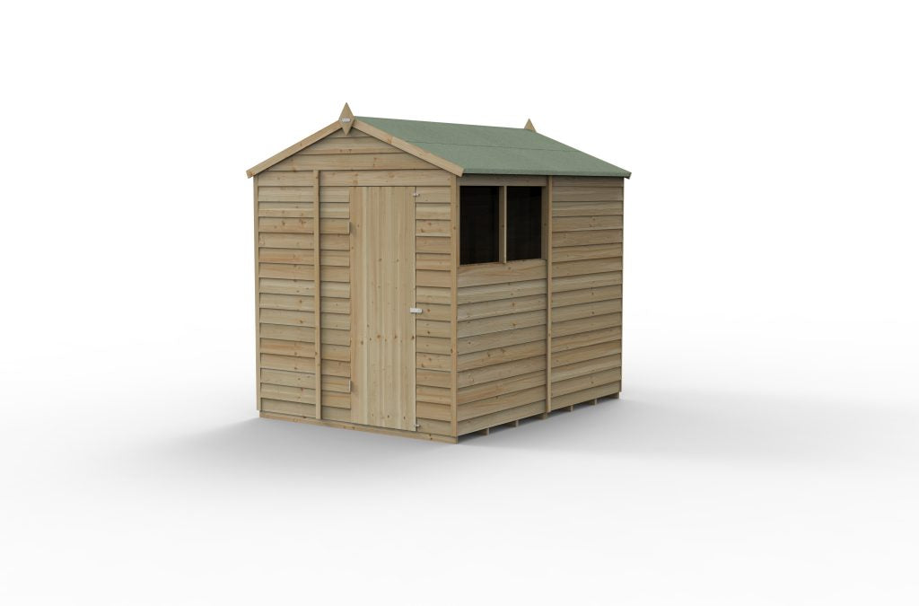 Forest Garden 4life Apex Shed 6x8 - Single Door - 2 Windows