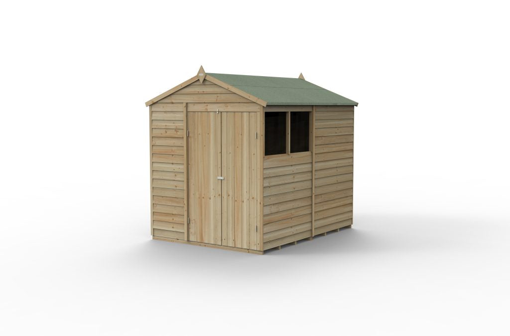 Forest Garden 4life Apex Shed 6x8 - Double Door - 2 Windows