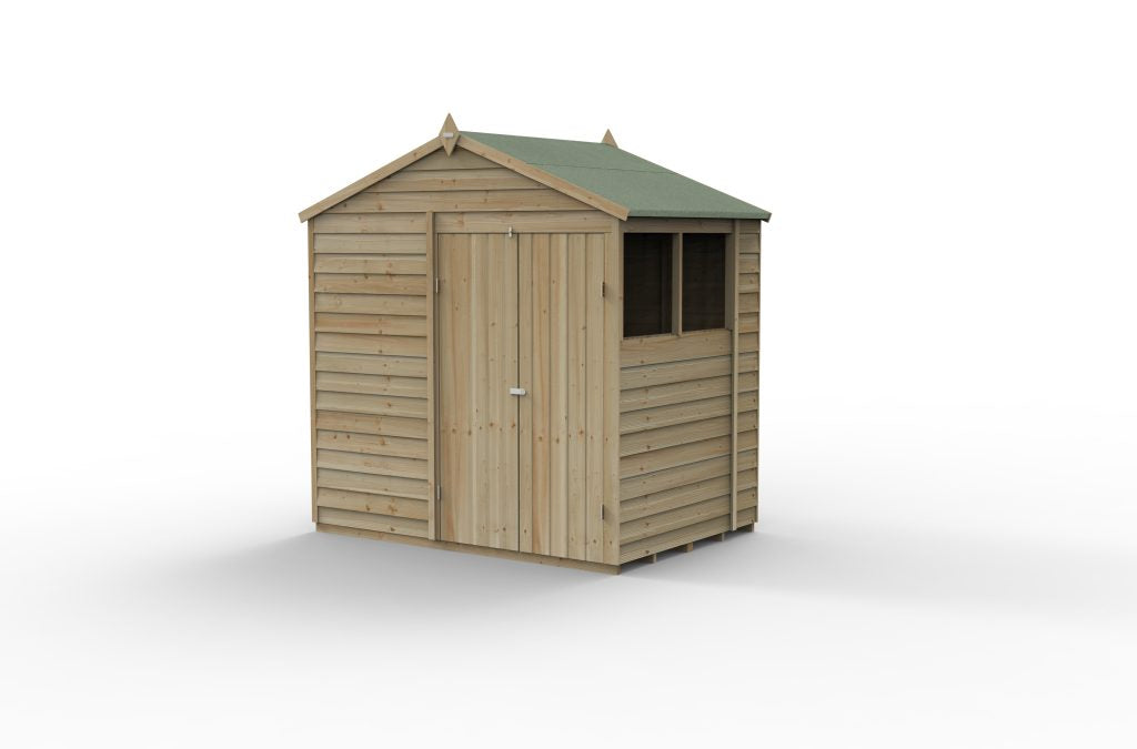 Forest Garden 4life Apex Shed 7x5 with Double Door and 2 Windows