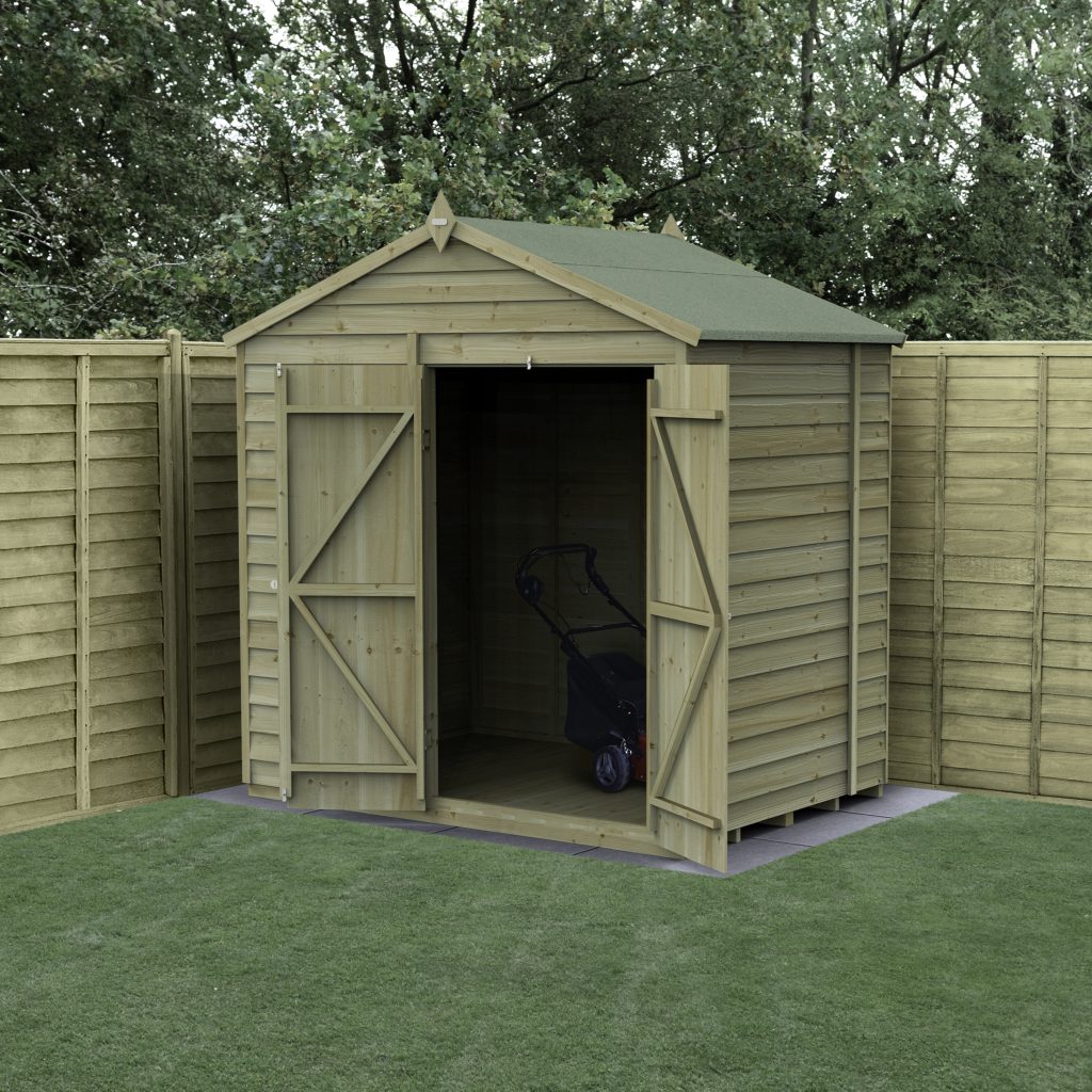 Forest Garden 4life Apex Shed 7x5 with Double Door and No Windows