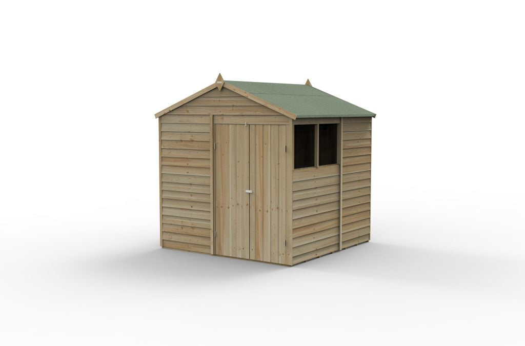Forest Garden 4life Apex Shed 7x7 - Double Door - 2 Windows