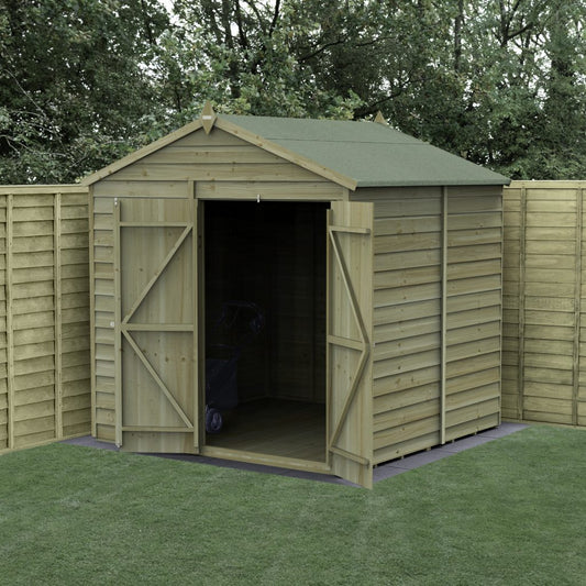 Forest Garden 4life Apex Shed 7x7 with Double Door and No Windows