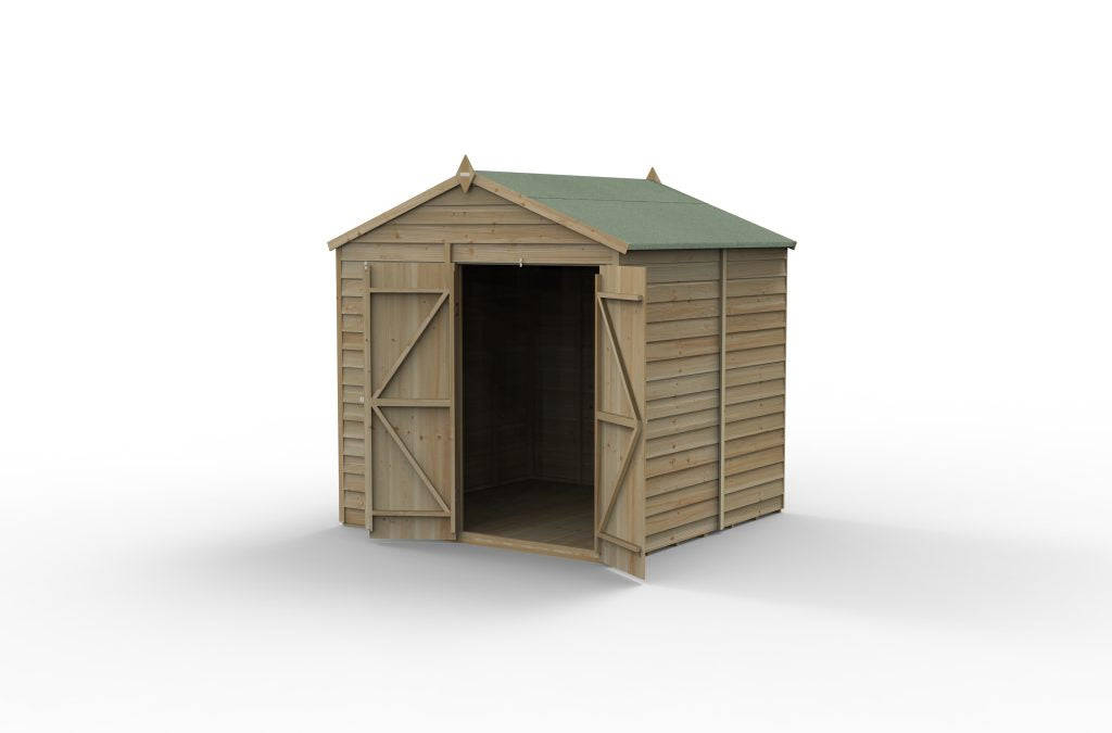 Forest Garden 4life Apex Shed 7x7 with Double Door and No Windows