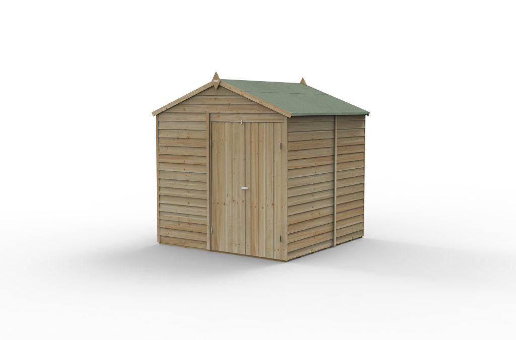 Forest Garden 4life Apex Shed 7x7 with Double Door and No Windows