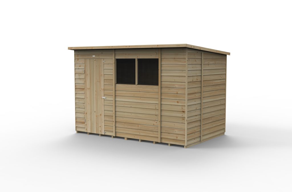 Forest Garden 4life Pent Shed 10x6 - Single Door - 2 Windows