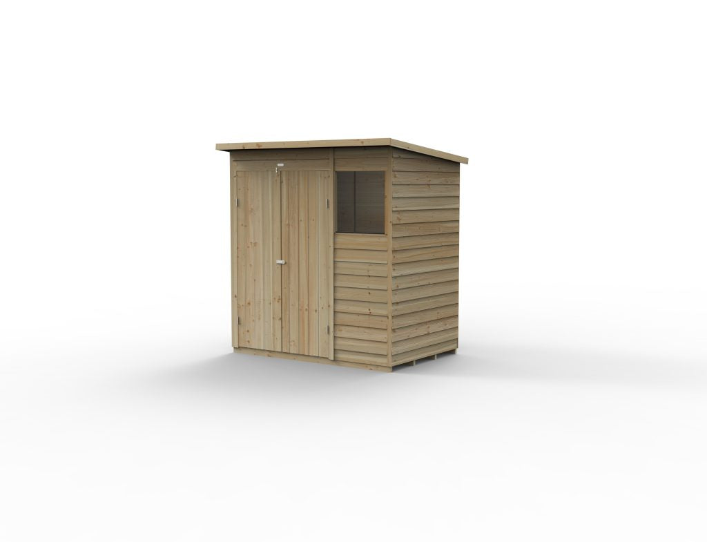 Forest Garden 4life Pent Shed 6x4 with Window and Double Door