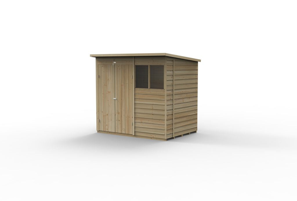 Forest Garden 4life Pent Shed 7x5 - 2 Windows - Double Door