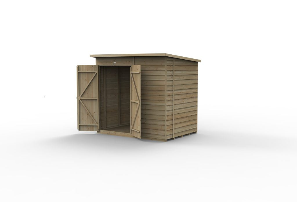 Forest Garden 4life Pent Shed 7x5 with No Windows and Double Door