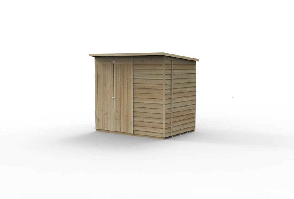 Forest Garden 4life Pent Shed 7x5 with No Windows and Double Door