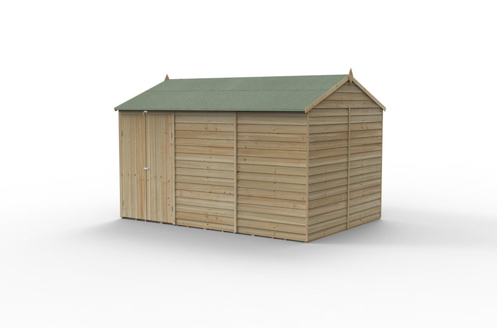 Forest Garden 4life Reverse Apex Shed 12x8 with Double Door and No Windows