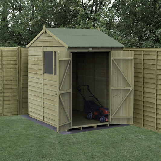 Forest Garden 4life Reverse Apex Shed 5x7 with Double Door and 2 Windows