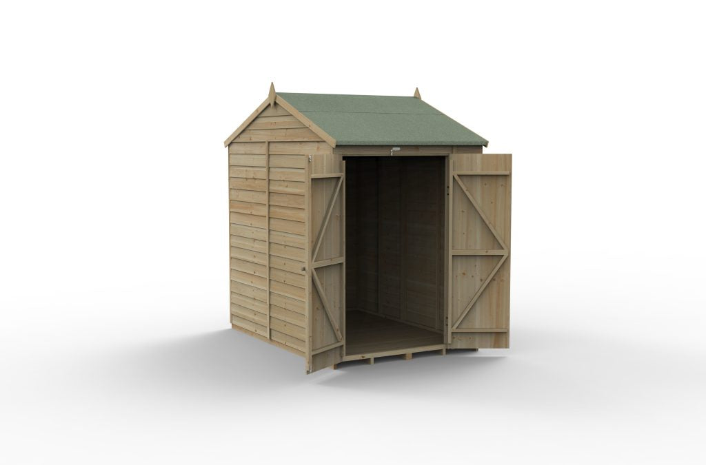 Forest Garden 4life Reverse Apex Shed 5x7 with Double Door and No Windows