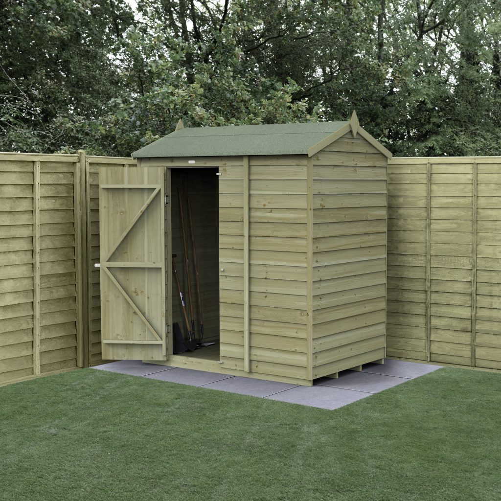 Forest Garden 4life Reverse Apex Shed 6x4 without Windows