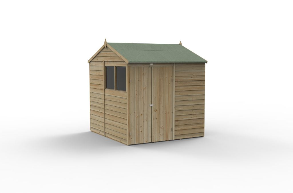 Forest Garden 4life Reverse Apex Shed 7x7 with Double Door and 2 Windows