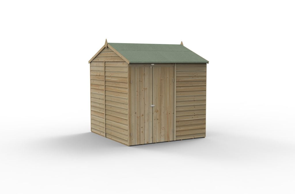 Forest Garden 4life Reverse Apex Shed 7x7 with Double Door and No Windows