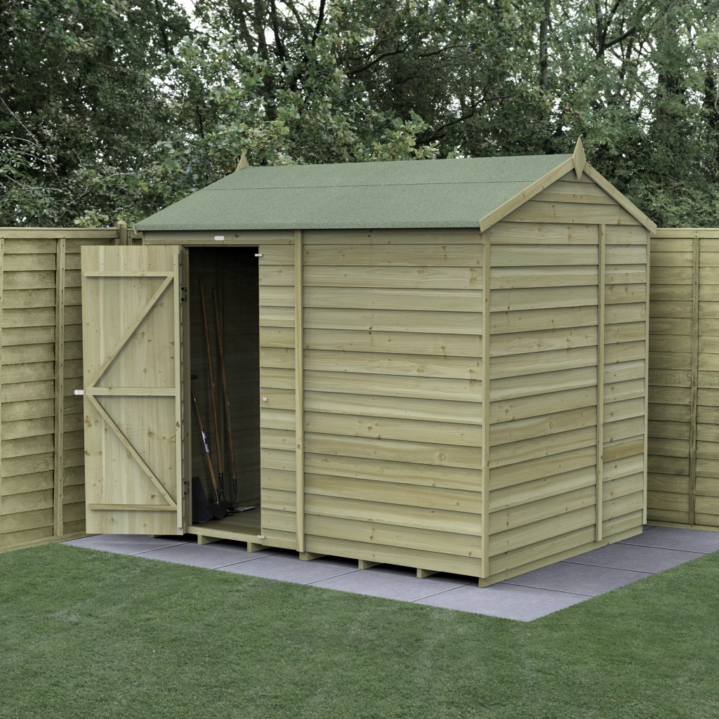 Forest Garden 4life Reverse Apex Shed 8x6 without Windows