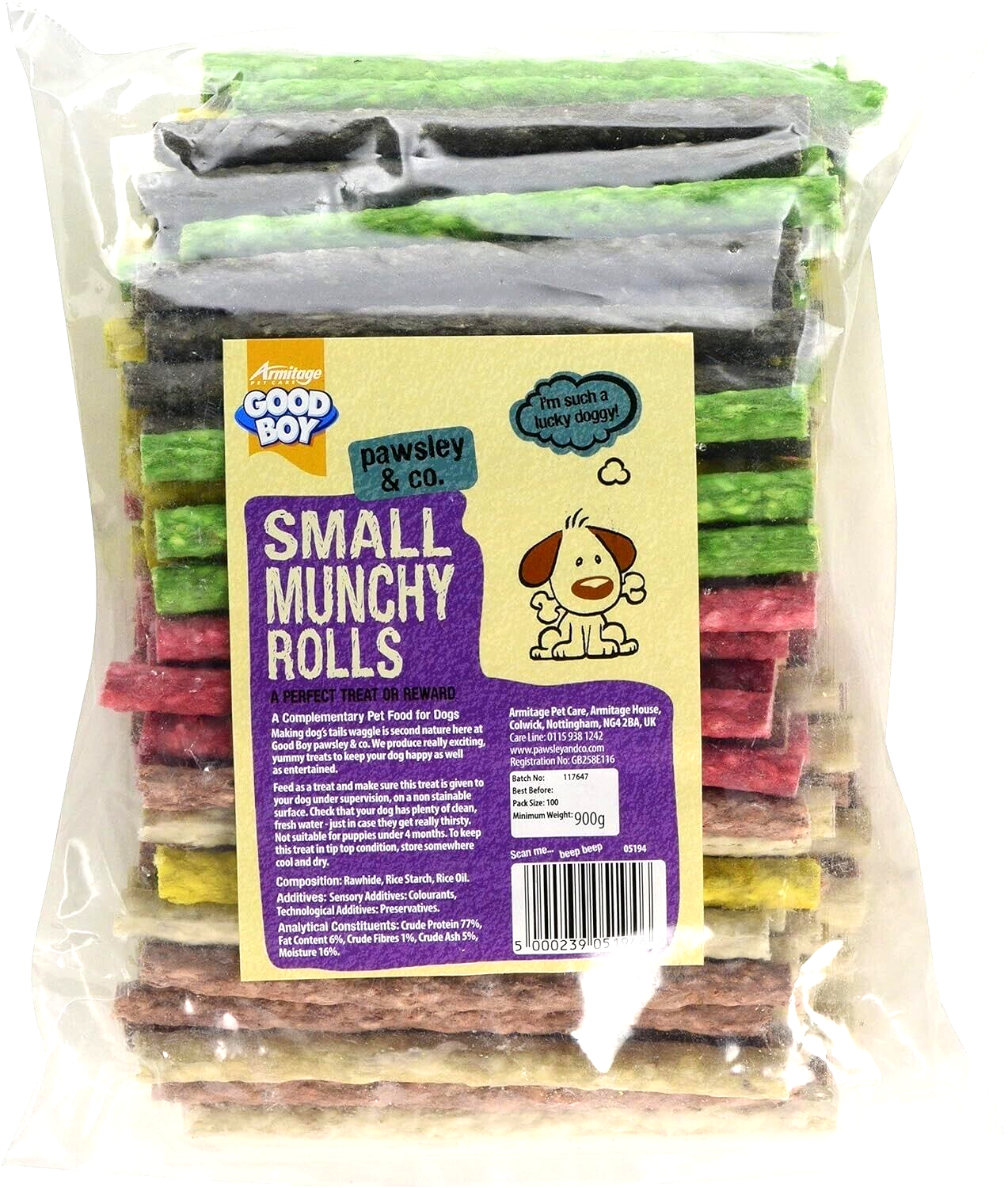 Good Boy Pawsley & Co Small Munchy Rolls 100-Pack
