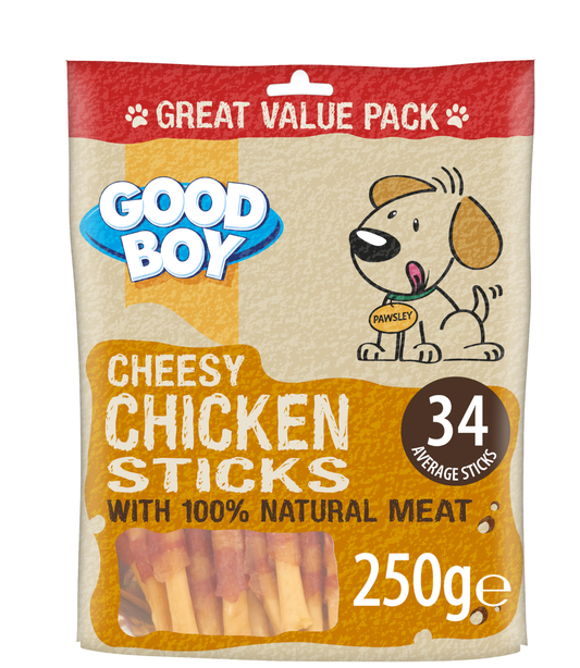 Good Boy Dog Cheesy Chicken Sticks 250g