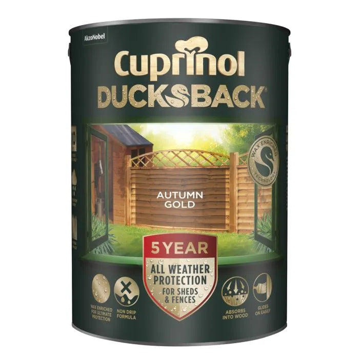 Cuprinol Ducksback Multi-Surface Exterior Shed & Fence Treatment Wood Paint
