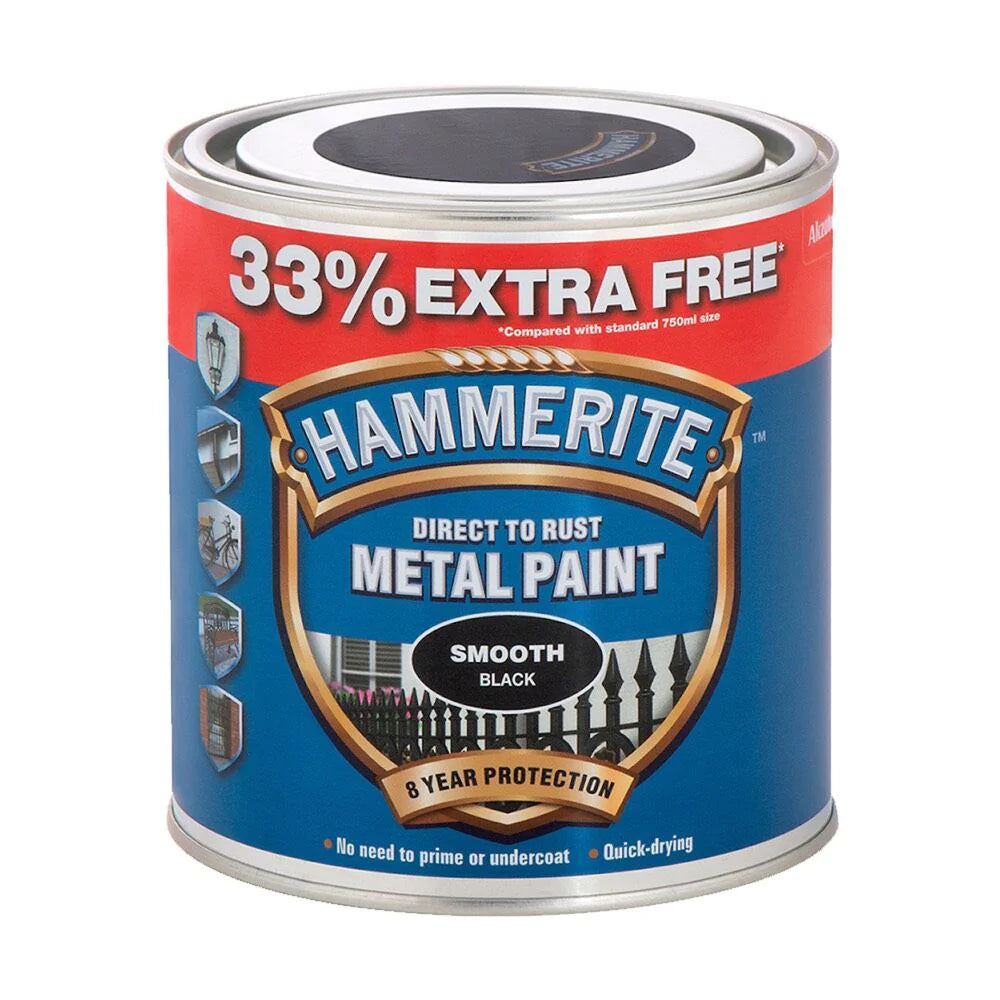 Hammerite Direct To Rust Metal Paint 750ml + 33% Free