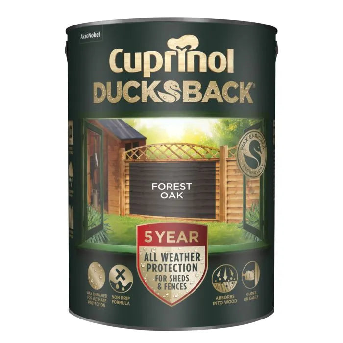Cuprinol Ducksback Multi-Surface Exterior Shed & Fence Treatment Wood Paint