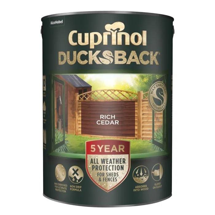 Cuprinol Ducksback Multi-Surface Exterior Shed & Fence Treatment Wood Paint
