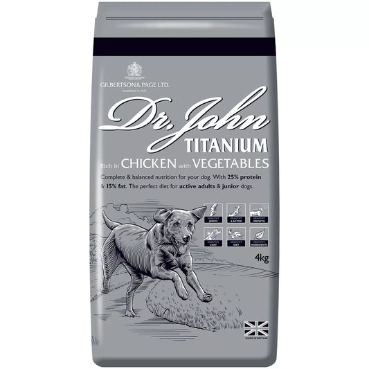 Dr John Titanium Chicken & Vegetables Dog Food 4kg
