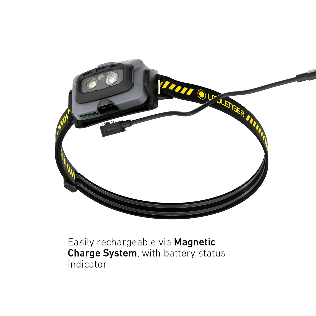 LED LENSER HF4R Work Rechargeable Head Torch Yellow