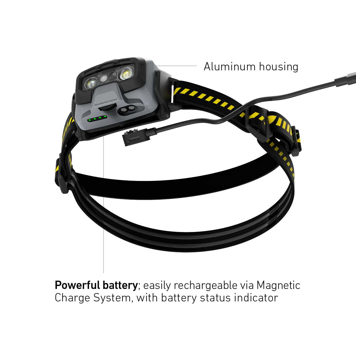 LED LENSER HF6R Work Rechargeable Head Torch Yellow