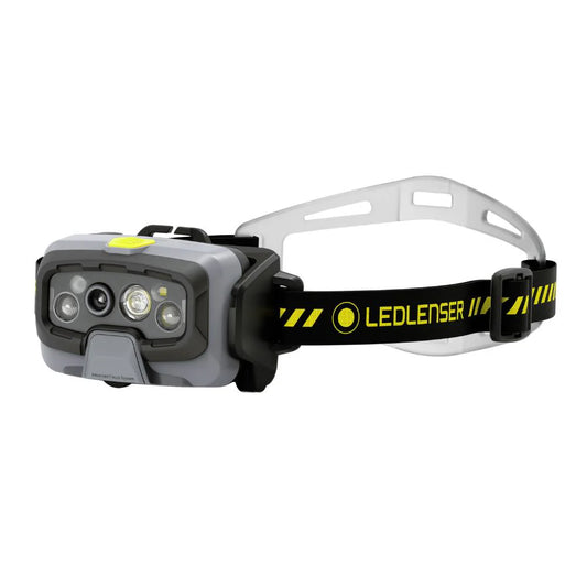 LED LENSER HF8R Work Rechargeable Head Torch Yellow