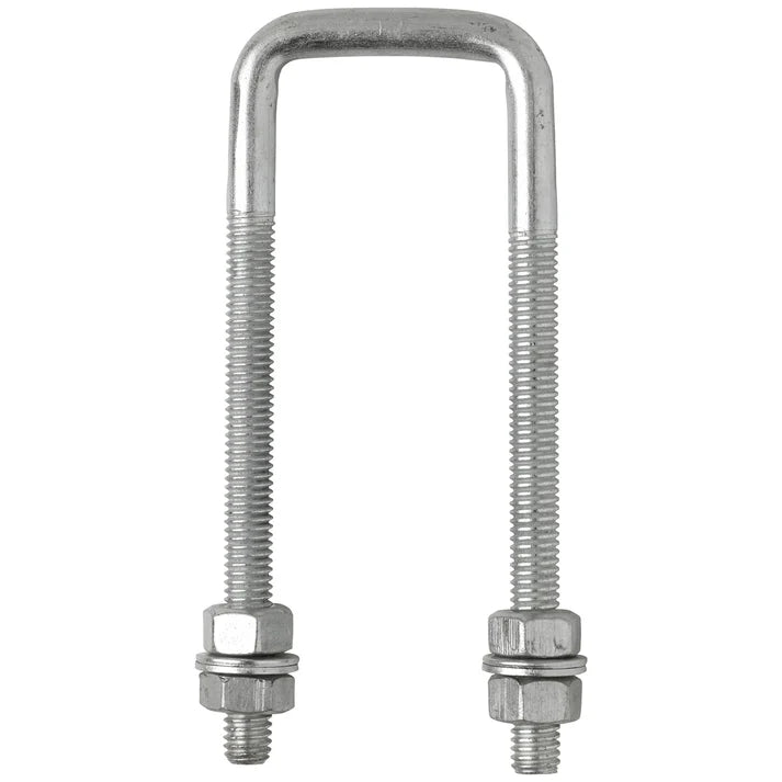 Perry adjustable double leg steel striker pin with threaded bolts and locking nuts for timber gates