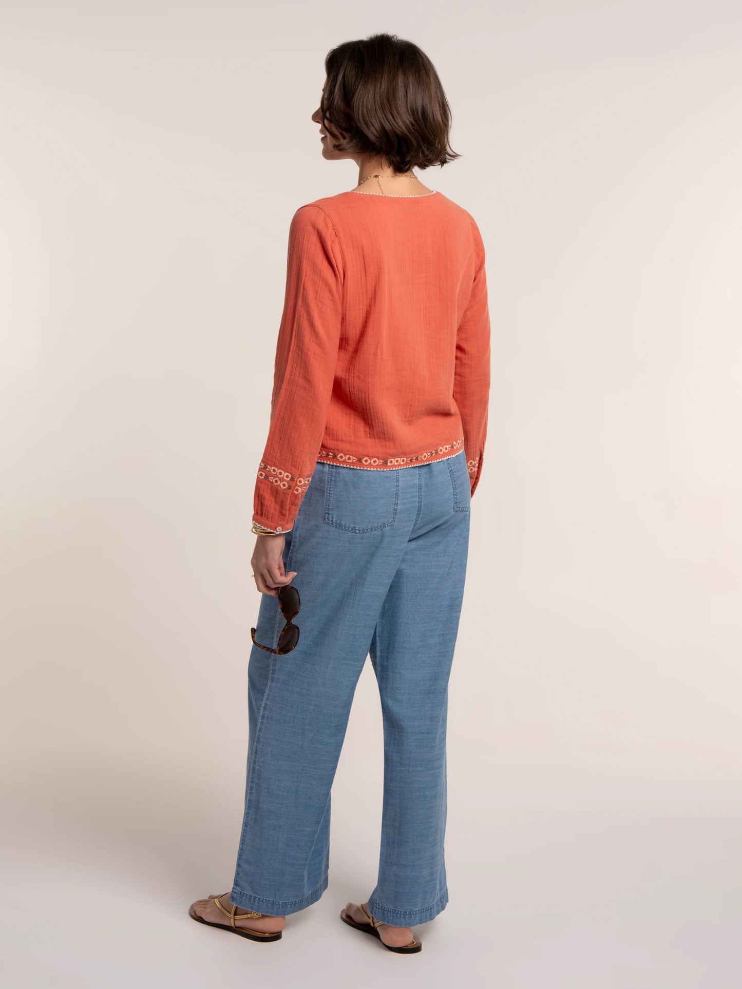Brakeburn Leia Crinkle Cloth Embroidered Jacket