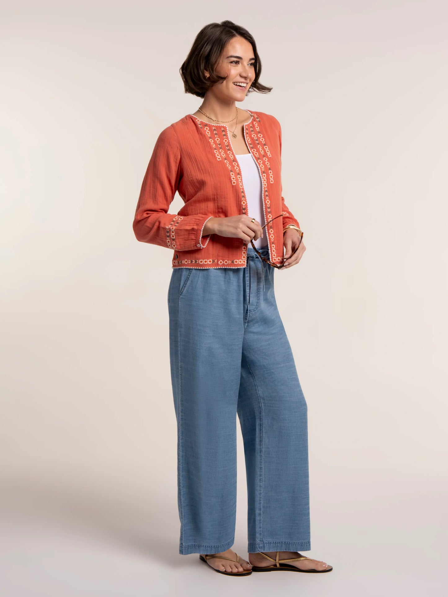 Brakeburn Leia Crinkle Cloth Embroidered Jacket