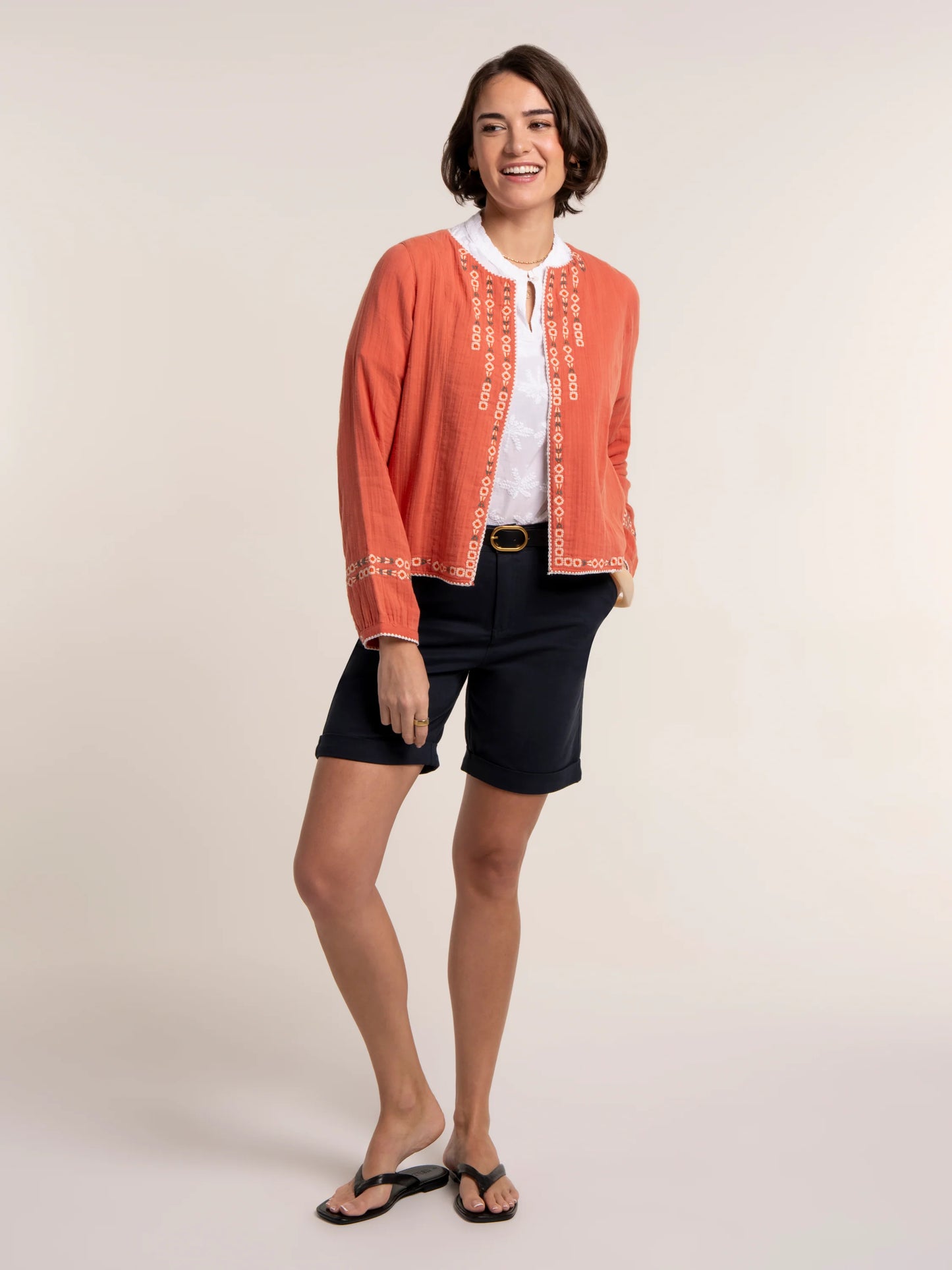 Brakeburn Leia Crinkle Cloth Embroidered Jacket