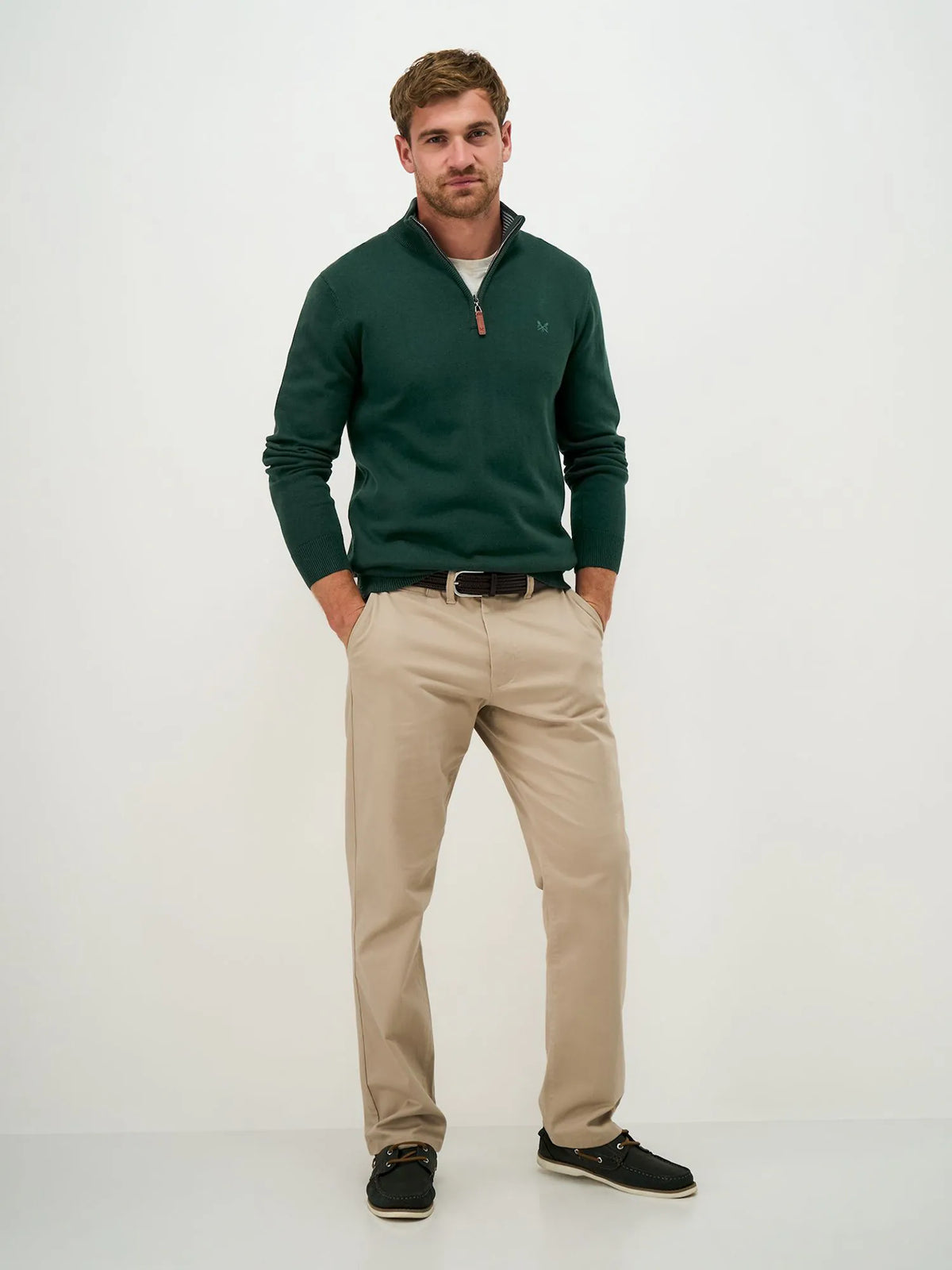Crew Clothing Organic Cotton Half Zip Jumper