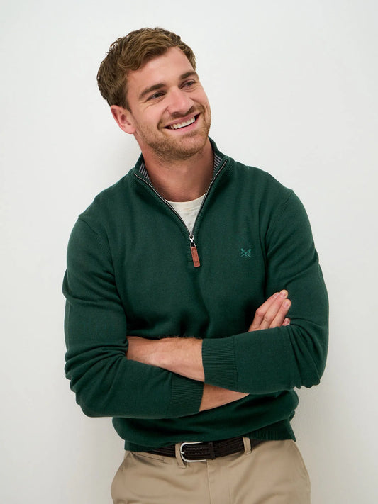 Crew Clothing Organic Cotton Half Zip Jumper