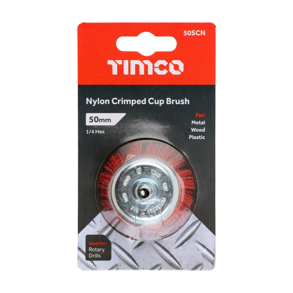 Shaft Mount Cup Brush Nylon 50mm