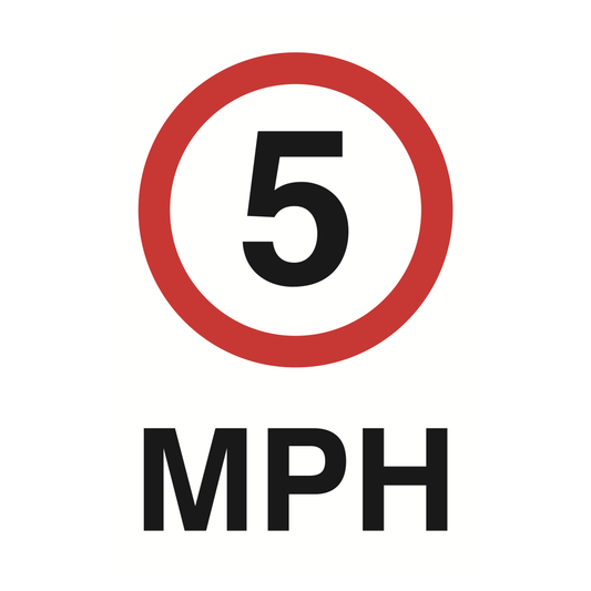 Sign 5 MPH 240mm x 360mm