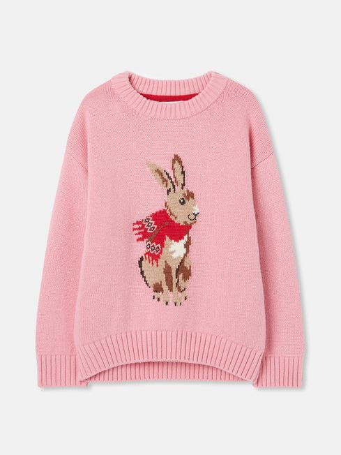 Joules Girls Hattie Character Intarsia Knit Jumper