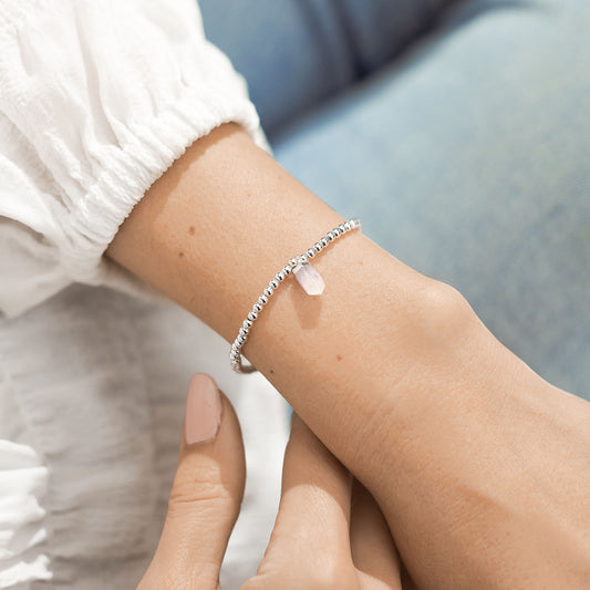 Joma Jewellery A Little Crystal Rose Quartz Bracelet