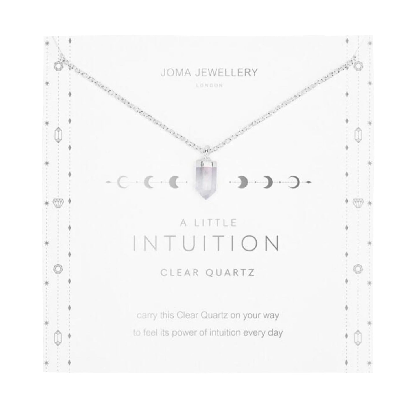 Joma Jewellery Crystal A Little Intuition Clear Crystal Necklace