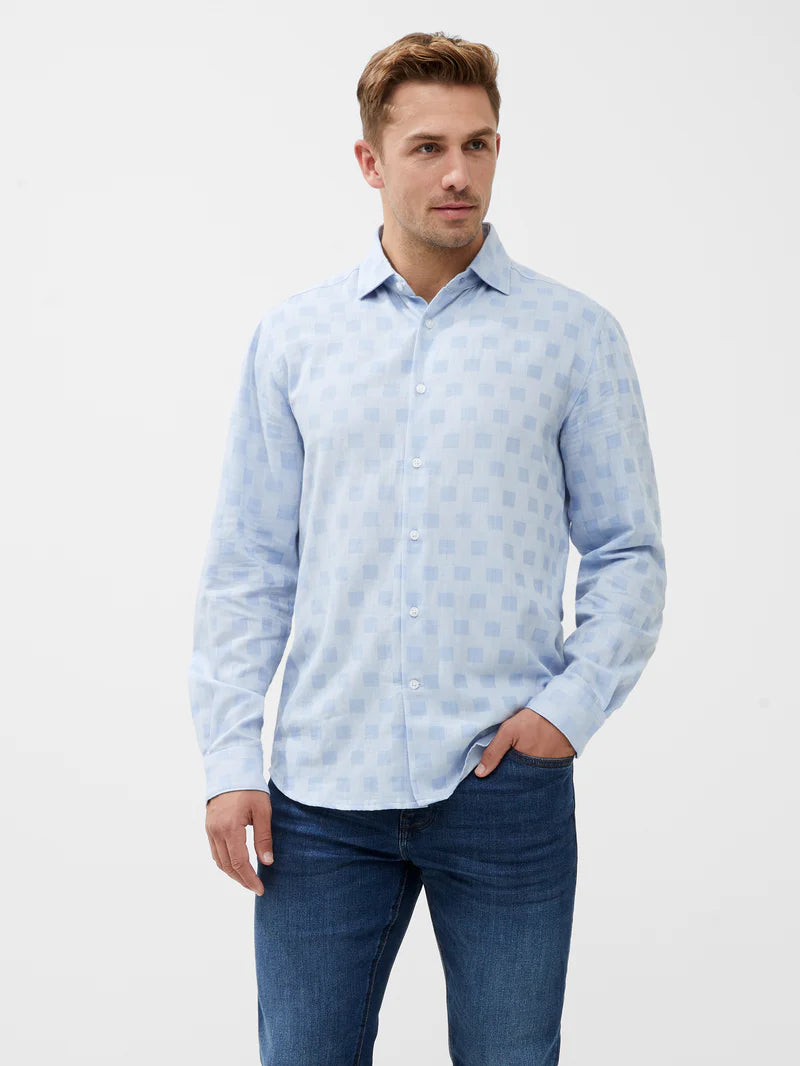 French Connection Long Sleeve Tonal Check Shirt