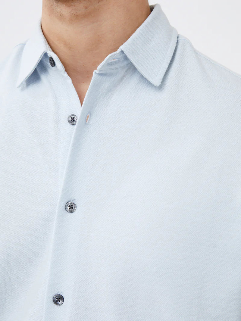 French Connection Stripe Texture Jersey Short Sleeve Shirt