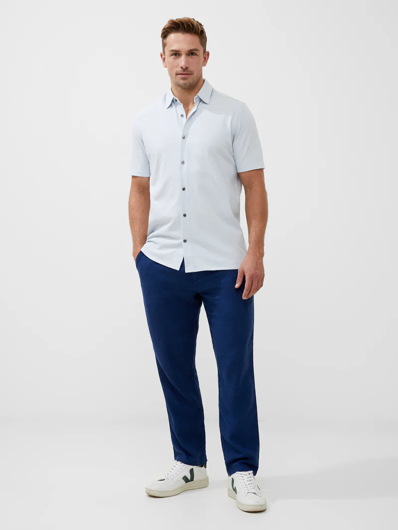 French Connection Stripe Texture Jersey Short Sleeve Shirt