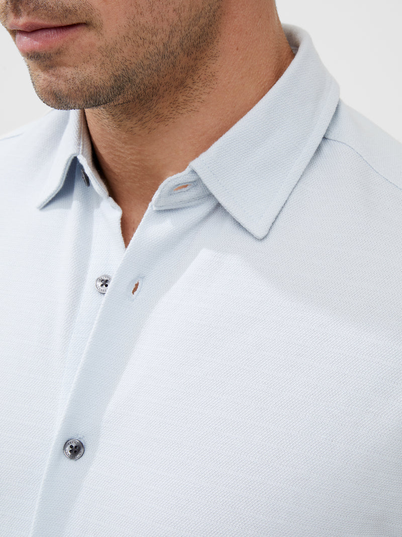 French Connection Stripe Texture Jersey Short Sleeve Shirt