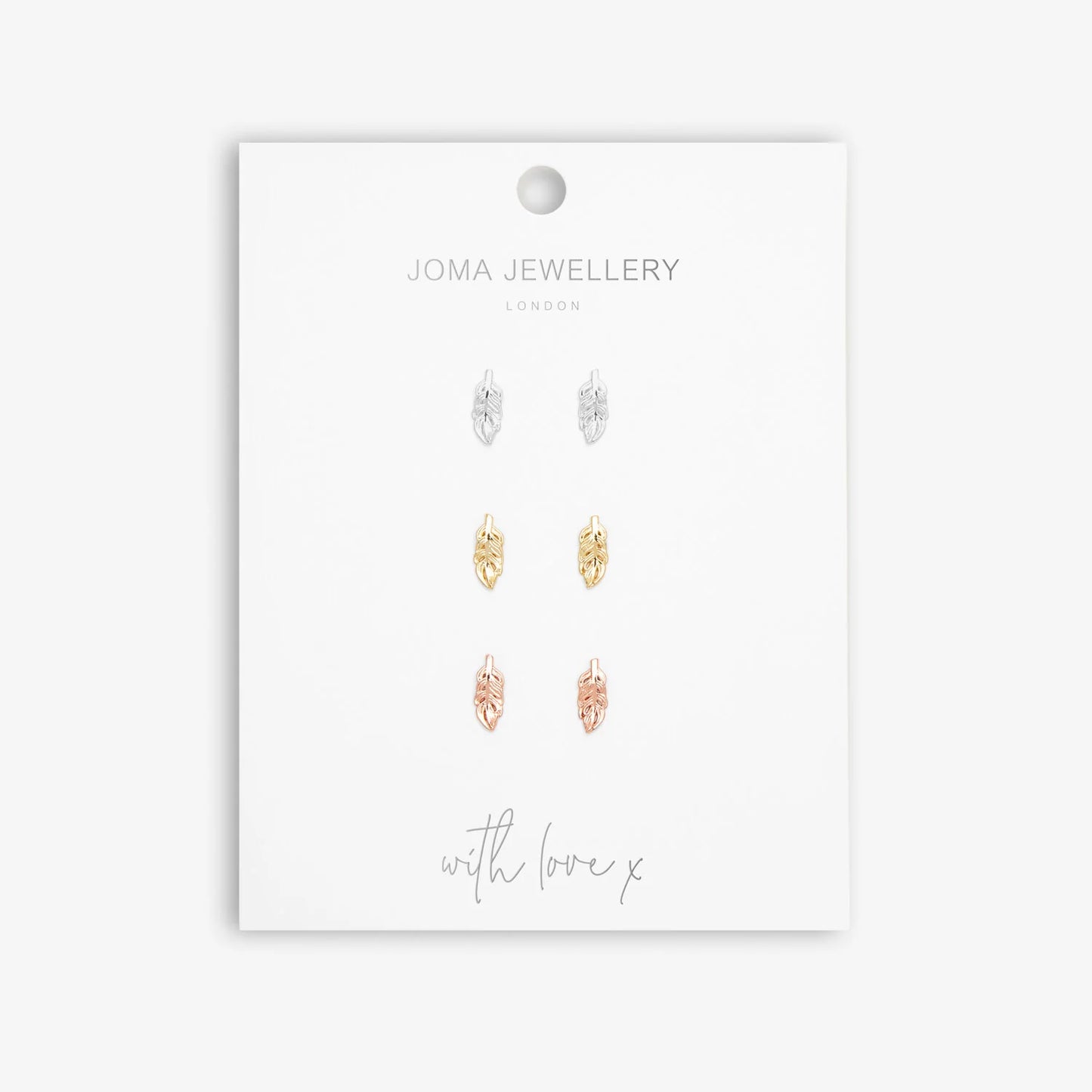 Joma Jewellery Florence Feather Stud Earrings